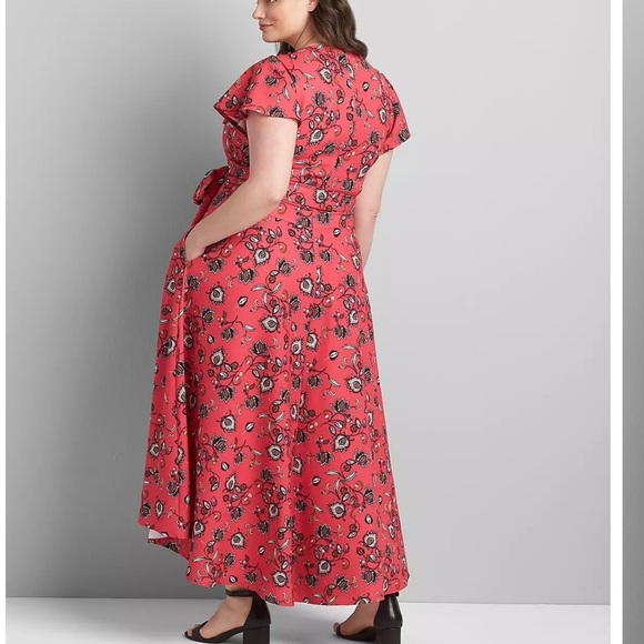 EUC Short Sleeve High-Low Lena Midi Dress SZ 16 - Picture 2 of 8